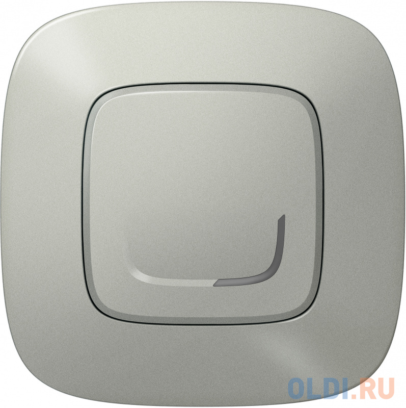 

Коллекция умных устройств Valena Allure with NETATMO. Умный беспроводной выключатель 1-клавишный. Цвет Алюминий