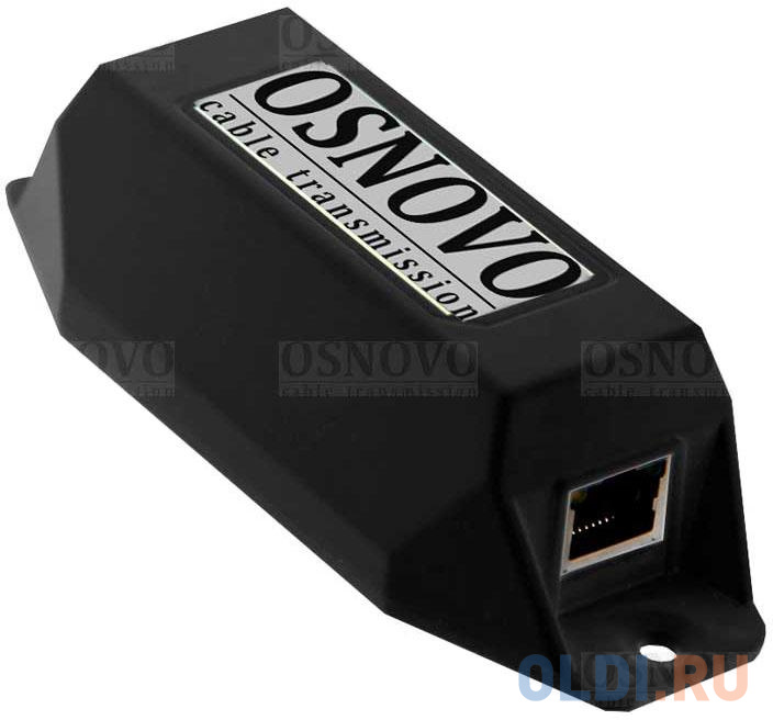Удлинитель PoE Osnovo E-PoE/1 10/100M Fast Ethernet до 500м osnovo poe инжектор gb ethernet на 1 порт мощностью до 65w напряжение poe 52v конт 1 2 4 5 3 6 7 8