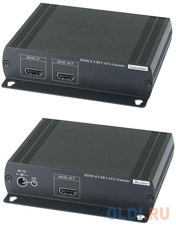Удлинитель SC&amp;T HKM01E HDMI KVM по Ethernet до 120м от OLDI
