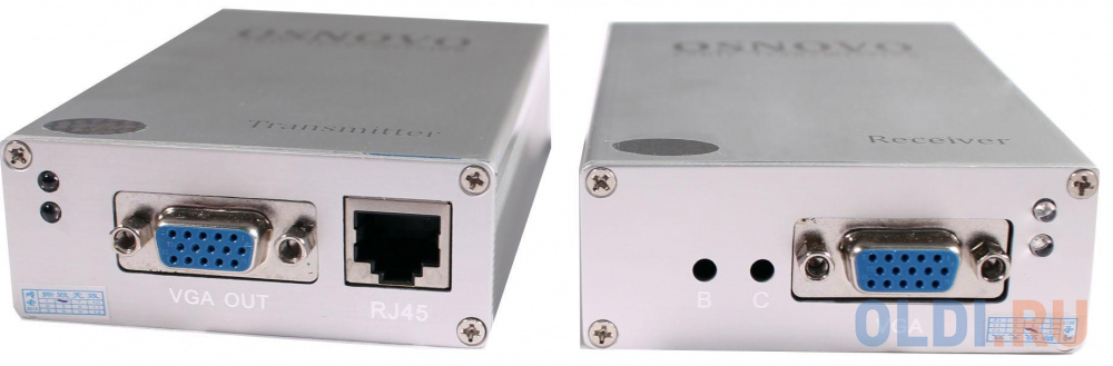 Комплект OSNOVO TA-V/2+RA-V/2 передатчик+приёмник для передачи VGA и аудиосигнала по кабелю UTP CAT5 до 100м