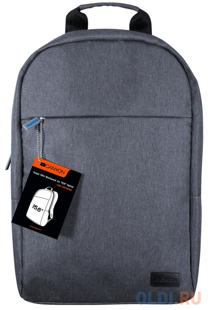 Рюкзак для ноутбука 15.6" Canyon CNE-CBP5DB4 полиэстер серый - фото 1