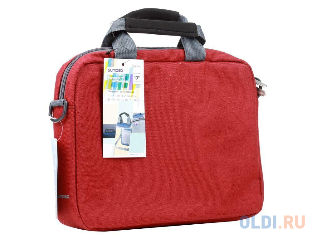 Сумка для ноутбука 10" Sumdex PON-308RD Netbook Case полиэстер красный - фото 2