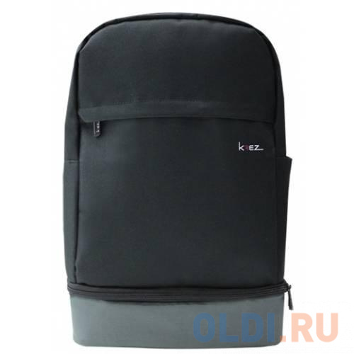 KREZ  BP04 рюкзак для ноутбуков 15.6 , классический, цвет черный/серый