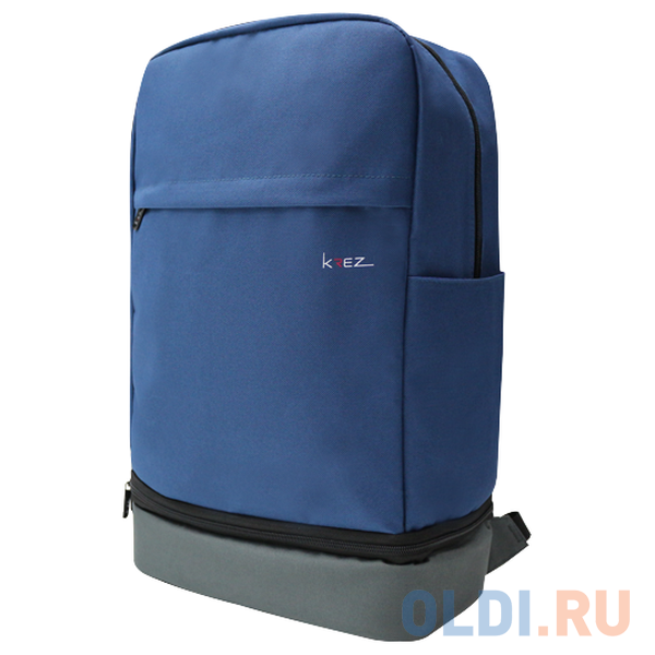 KREZ  BP05 backpack , classic, 15.6, blue/grey, nylon, цвет серый, размер 30x45x11 см - - фото 2