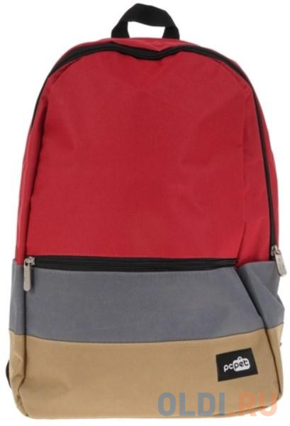 Рюкзак для ноутбука 15.6" PCPet PCPKB0015RG полиэстер красный серый, размер 31x44.5x14.5 см - фото 2