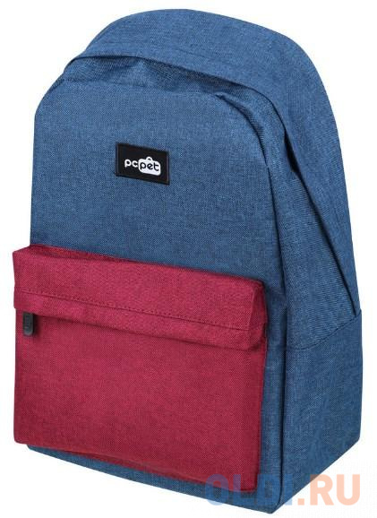 Рюкзак для ноутбука 14.1" PCPet PCPKA0214BR полиэстер синий красный, размер 28.5 х 41.5 х 14 см - фото 2