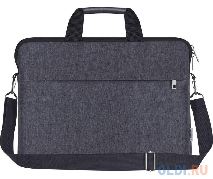 Defender Сумка для ноутбука Chic 15.6" серый, карман, размер 2.80 x 29.50 x 40.00 см - фото 2