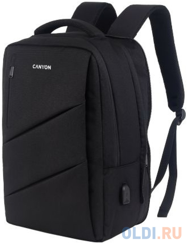 Рюкзак 15.6" Canyon BPE-5 полиэстер, цвет черный, размер 41x30x(12+6)см - фото 1