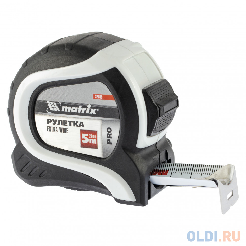 

Рулетка Extra Wide, 5 м x 27 мм, двухкомпонентный корпус, PRO// Matrix
