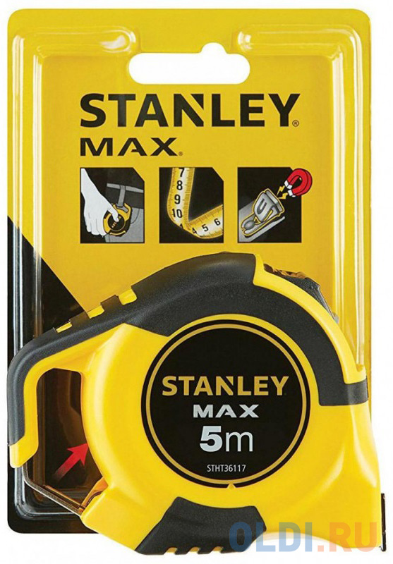 

РУЛЕТКА ИЗМЕРИТЕЛЬНАЯ MAX МАГНИТНАЯ 5М Х Stanley STHT0-36117, шт