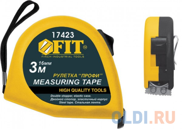 

Рулетка FIT 17428 Профи 7,5м х 25мм, нейлон.покрытие, калибр.лента класс II, магн.крючок