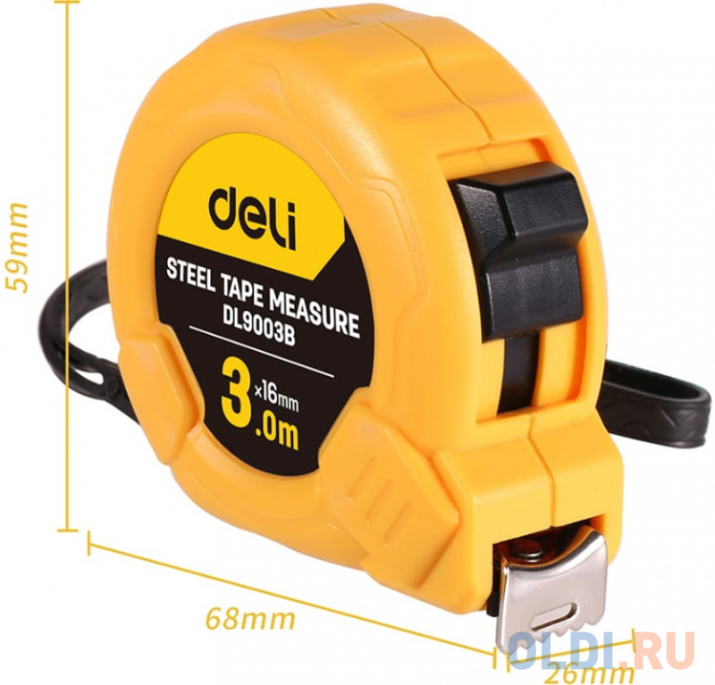 Рулетка DELI DL9003B 3мx16мм фото