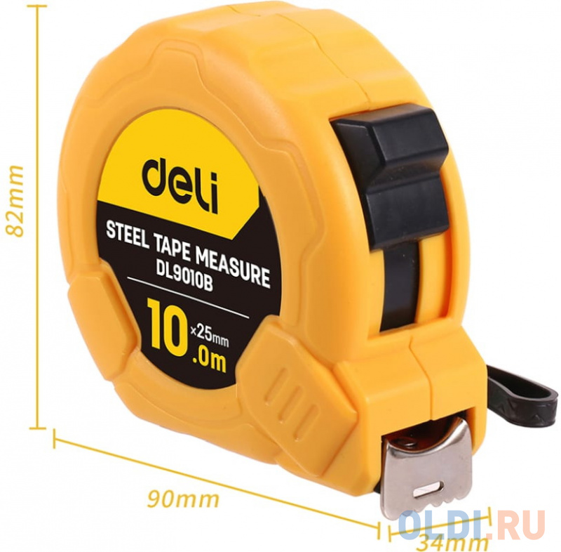Рулетка DELI DL9010B 10мx25мм фото