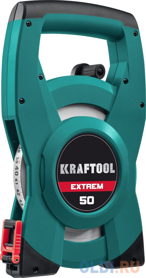 KRAFTOOL 50 м, геодезическая стальная мерная лента (34185-50)