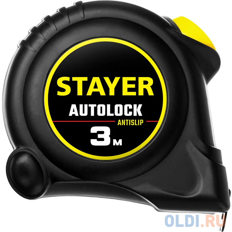 STAYER AutoLock, 3 м х 16 мм, рулетка с автостопом (2-34126-03-16)