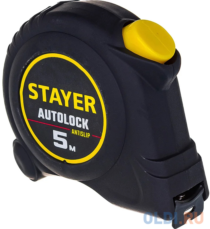 STAYER AutoLock, 5 м х 19 мм, рулетка с автостопом (2-34126-05-19)