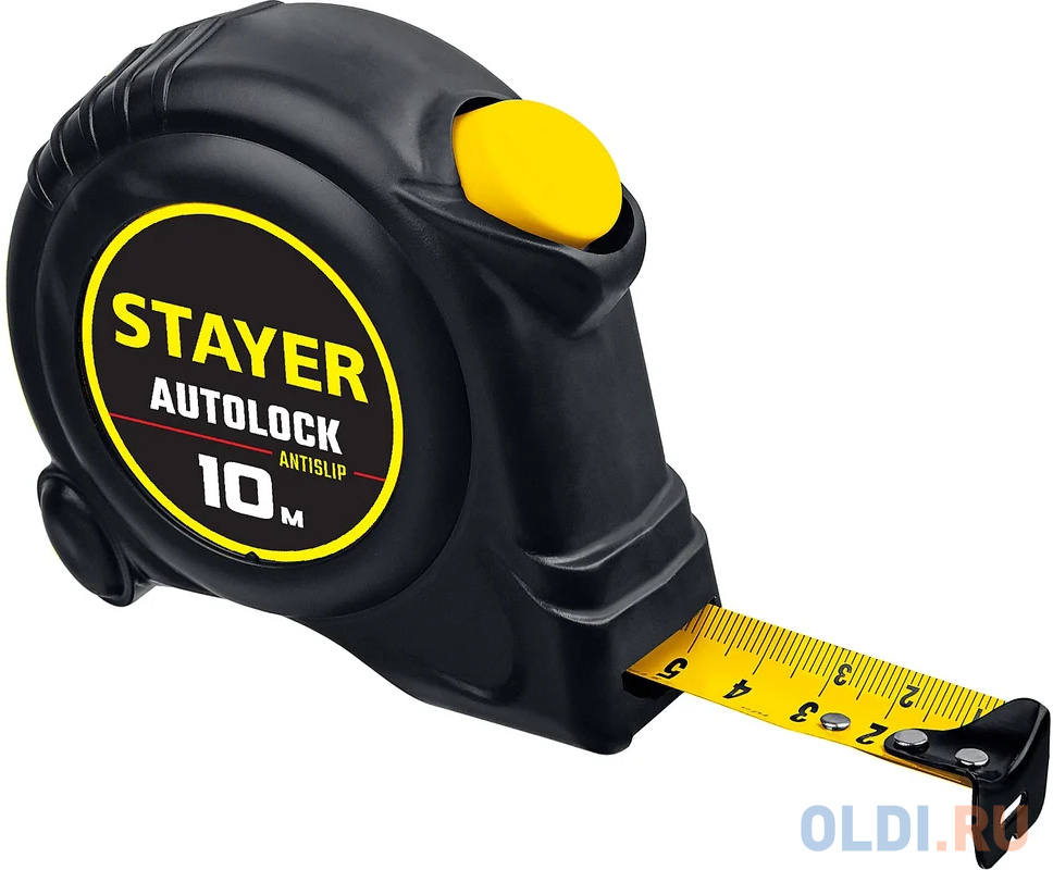 STAYER AutoLock, 10 м х 25 мм, рулетка с автостопом (2-34126-10-25)