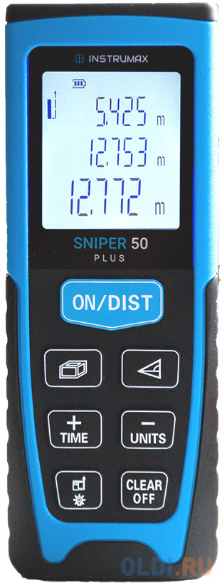 Дальномер лазерный INSTRUMAX SNIPER 50 PLUS 0.05-50м ±1.5мм 2хААА - IM0116