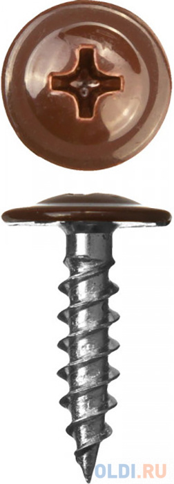 Саморезы ПШМ для листового металла, 16 х 4.2 мм, 500 шт, RAL-8017 шоколадно-коричневый, ЗУБР