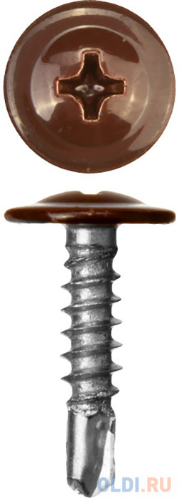 Саморезы ПШМ-С со сверлом для листового металла, 19 х 4.2 мм, 450 шт, RAL-8017 шоколадно-коричневый, ЗУБР