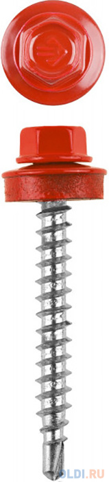 Саморезы СКД кровельные, RAL 3003 рубиново-красный, 35 х 4.8 мм, 380 шт, для деревянной обрешетки, ЗУБР Профессионал