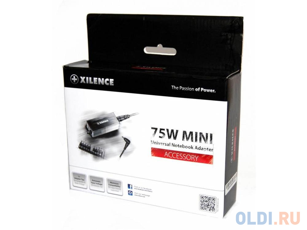Блок питания для ноутбука Xilence SPS-XP-LP75.XM008 75Вт 11 переходников - фото 1