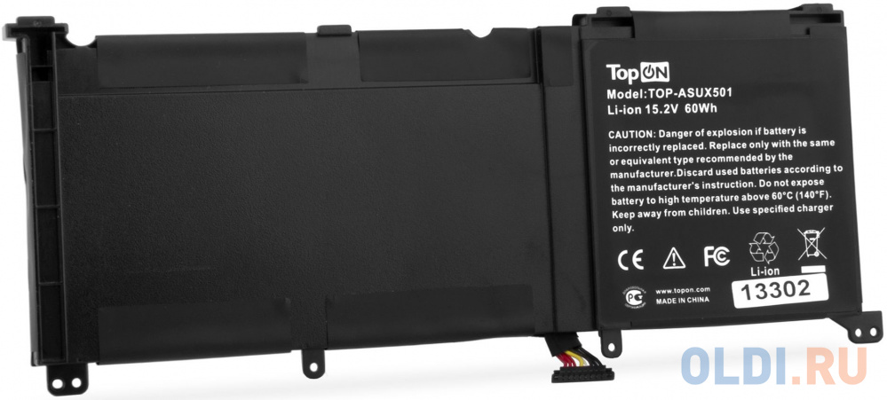 

Батарея для ноутбука TopON TOP-ASUX501 15.2V 4000mAh литиево-ионная Asus ZenBook Pro UX501VW, Q534, Q534U, Q534UX, G501, G60, UX501 (103193)