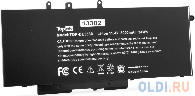 

Батарея для ноутбука TopON TOP-DE5580 11.4V 3000mAh литиево-ионная (103198)