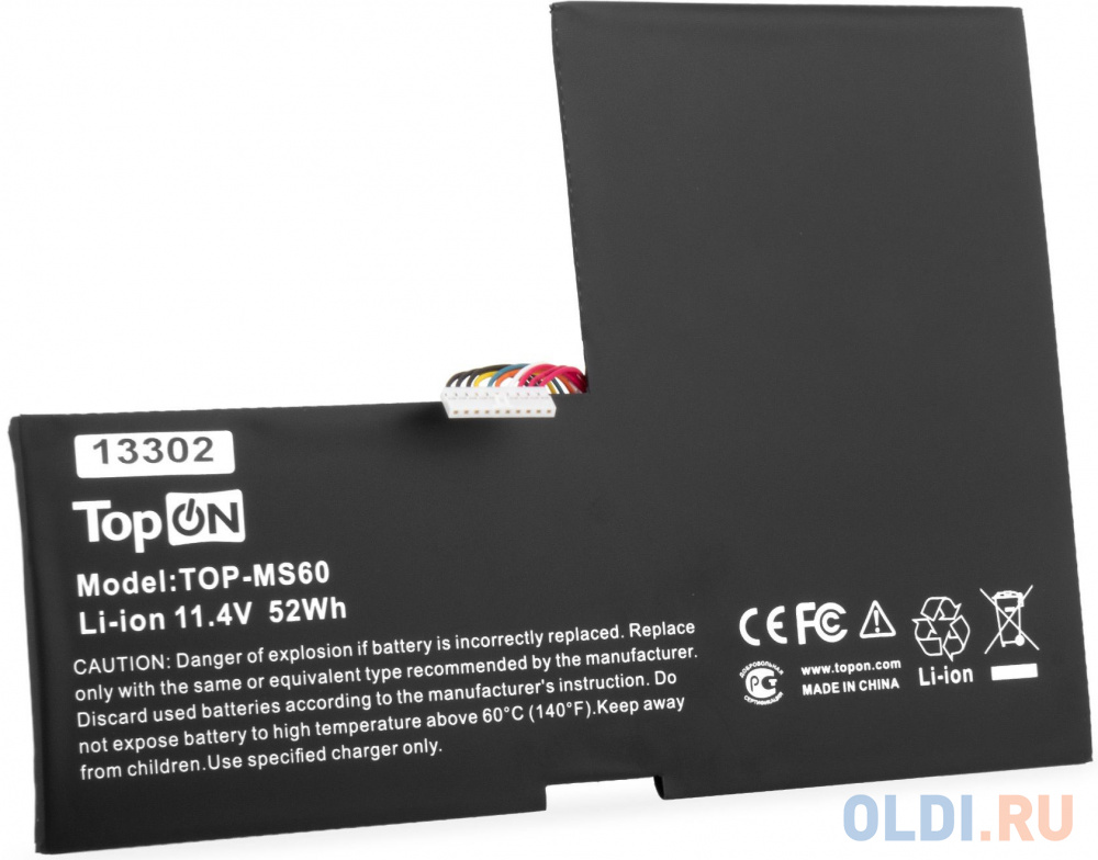 

Батарея для ноутбука TopON TOP-MS60 11.4V 4500mAh литиево-ионная (103387)