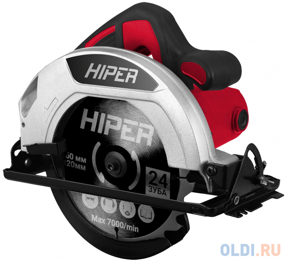 Circular saw HIPER 160x20mm, 1300W, 4700 rpm, cutting depth 55mm