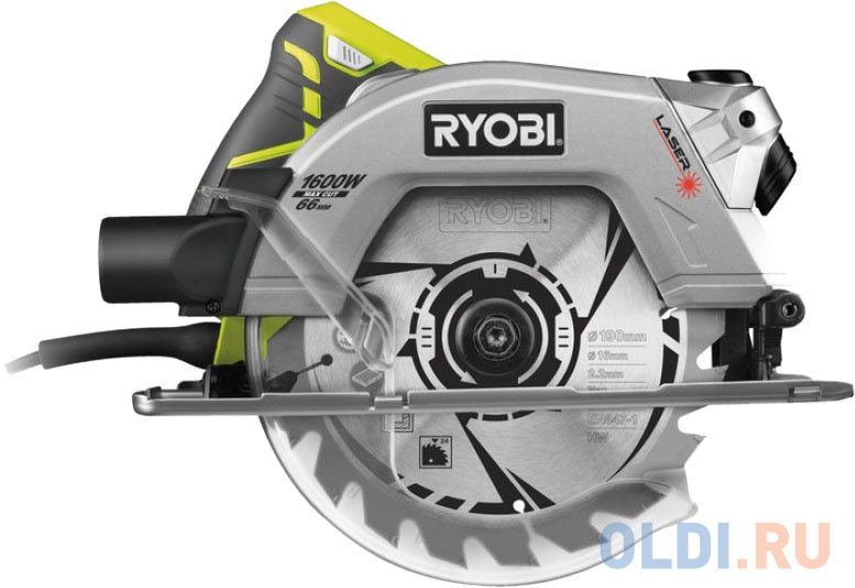 Циркулярная пила Ryobi RCS1600-K 1600 Вт 190мм аккумуляторная циркулярная пила ryobi