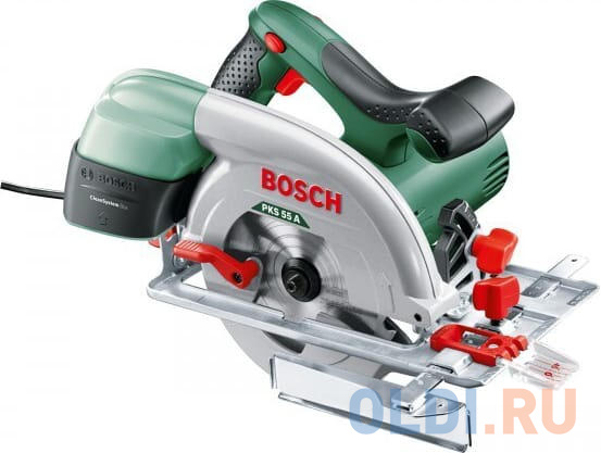 Циркулярная пила (дисковая) Bosch PKS 55 A 1200Вт (ручная) D диска.:160мм (0603501000)