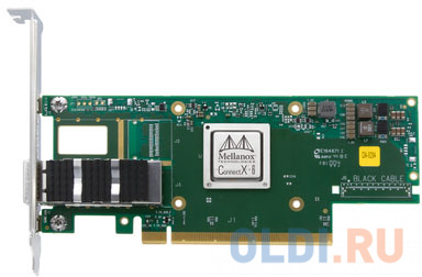 ConnectX®-6 VPI adapter card, 100Gb/s (HDR100, EDR IB and 100GbE), single-port QSFP56, PCIe3.0/4.0 x16, tall bracket