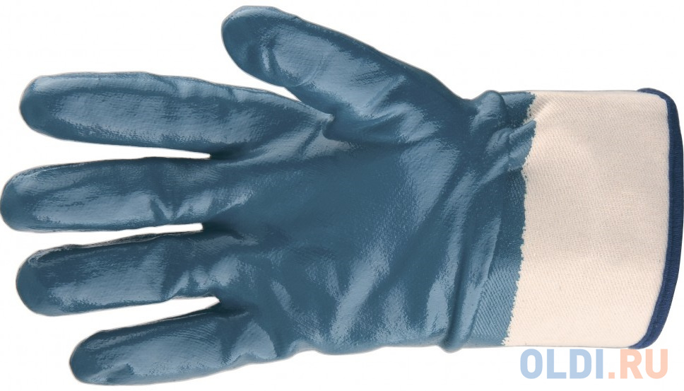 Перчатки трикотажные с обливом из бутадиен-нитрильного каучука, крага, L// Сибртех трикотажные перчатки в 5 нитей с точечным пвх черные пара