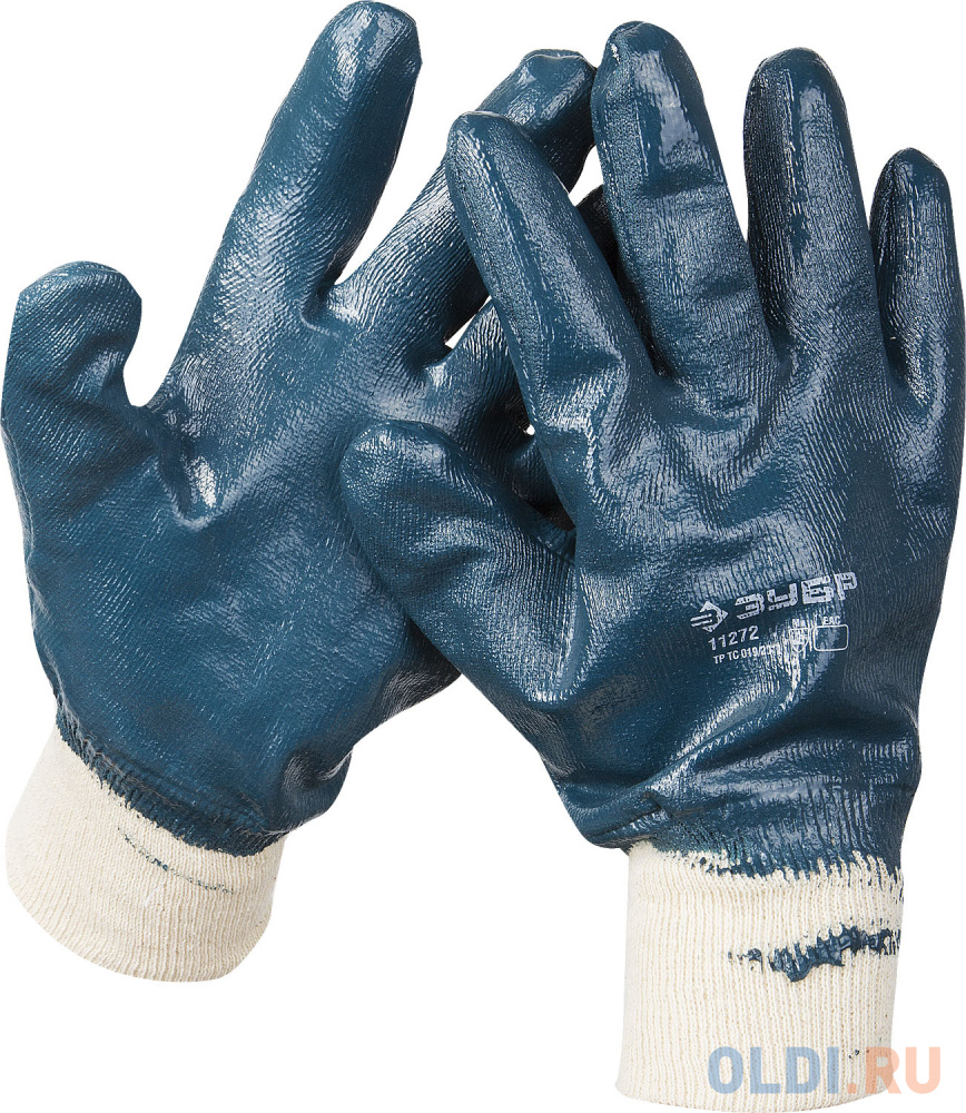 Перчатки ЗУБР рабочие с манжетой, с полным нитриловым покрытием, размер XL (10) коврик для лепки софия прекрасная размер 19 29 7 см