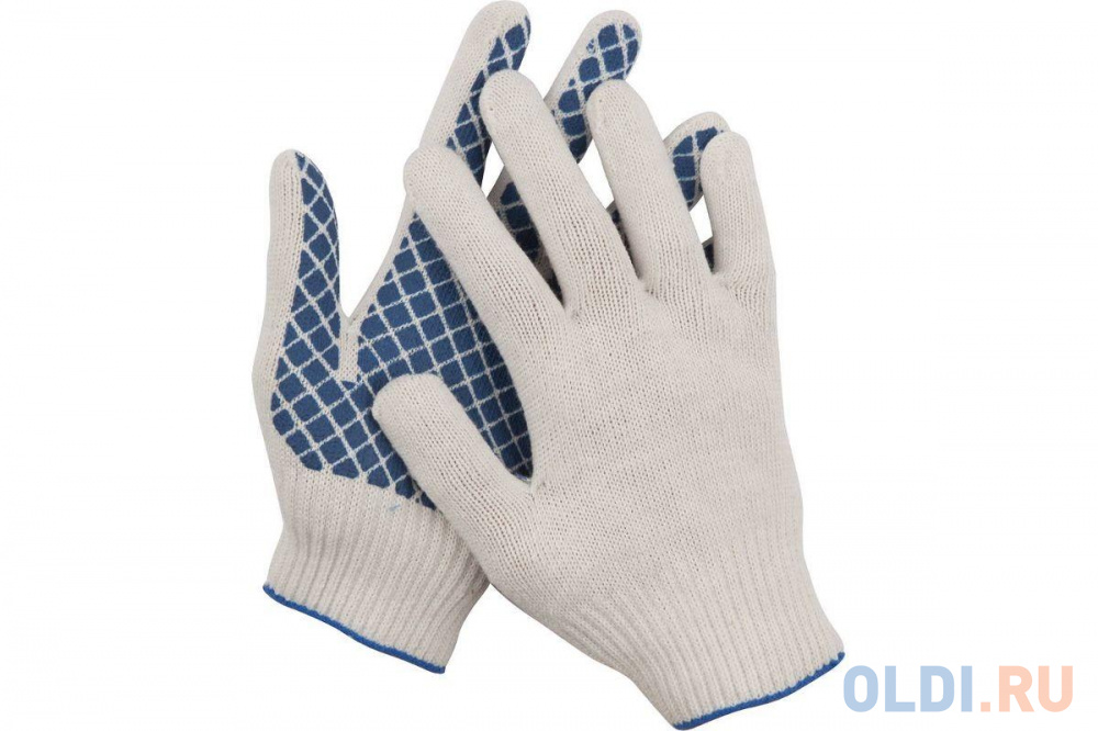 Перчатки трикотажные DEXX 7 класс х/б обливная ладонь [114001] трикотажные перчатки х б с пвх 10 класс 5 нитей пара