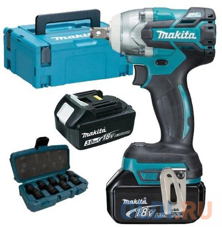 

Makita DTW285RFJX Гайковерт ак уд б\\щ, {18В,2 х 3Ач Liion,0-1800\\2600\\3500\\м,280Нм,кв1\\2",1.7кг,М10-20,MakPac,н-р акс}