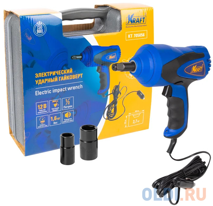 

KRAFT Гайковерт электрический ударный 1/2 380 Н. м. KT 705056