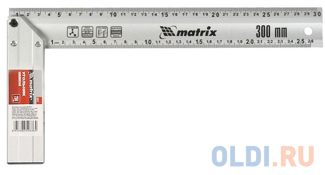 

Угольник, 300 мм, алюминиевый, литой MATRIX