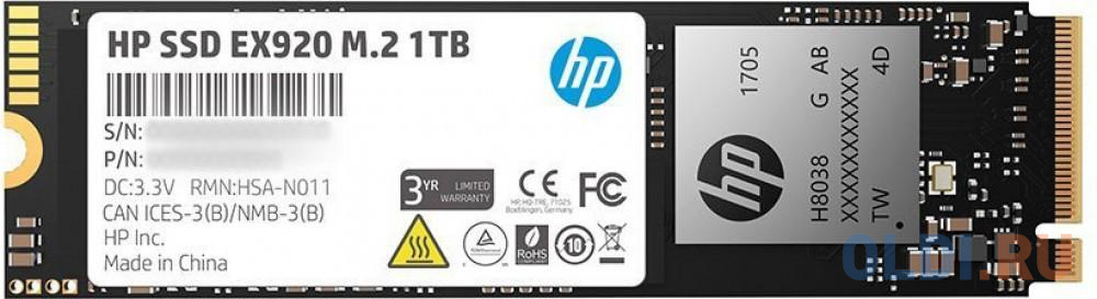 Твердотельный диск 1TB HP EX920 M.2, NVMe 3D TLC [R/W - 3200/1800 MB/s] 2YY47AA - фото 1