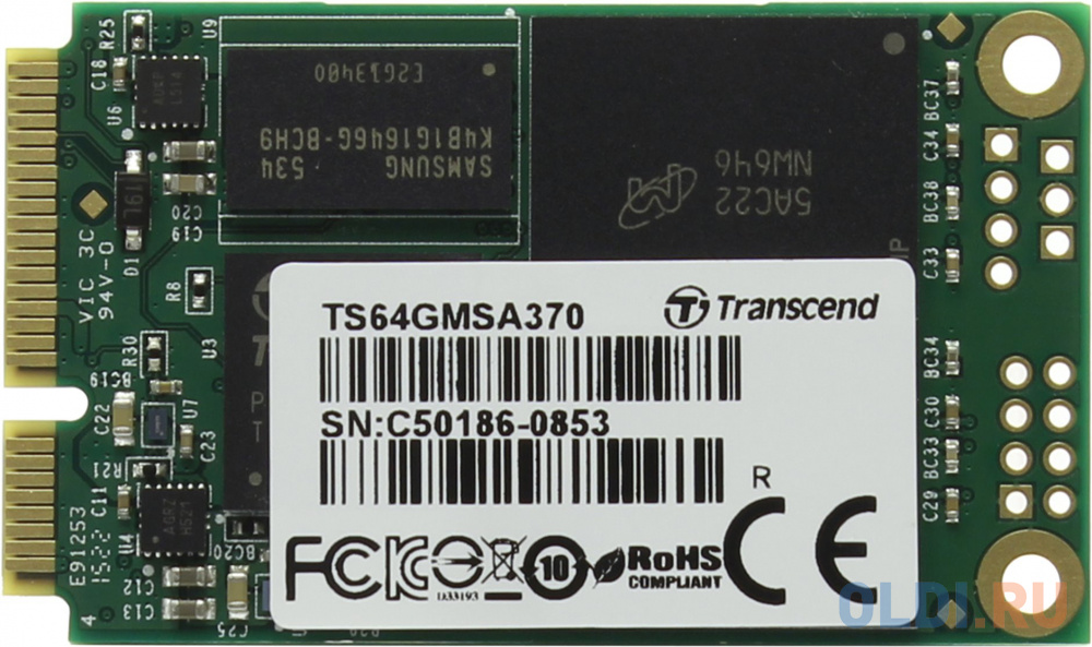 SSD накопитель Transcend TS64GMSA370 64 Gb mSATA TS64GMSA370