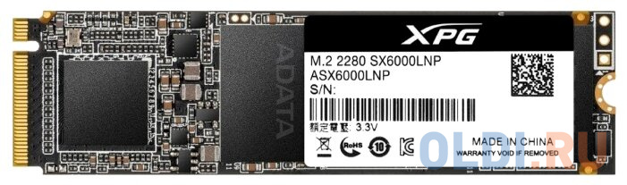 SSD накопитель ADATA XPG SX6000 Lite 1 Tb PCI-E 3.0 x4 ASX6000LNP-1TT-C