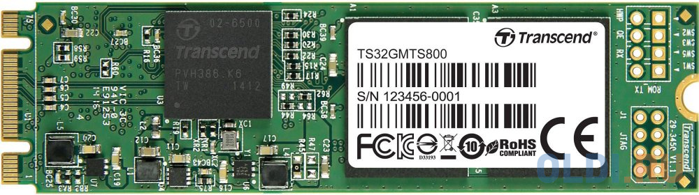 

Твердотельный накопитель SSD M.2 32 Gb Transcend TS32GMTS800S Read 450Mb/s Write 80Mb/s MLC
