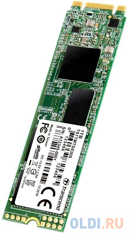 SSD накопитель Transcend MTS830S 1 Tb SATA-III ssd накопитель transcend ts128gmsa230s 128 gb msata
