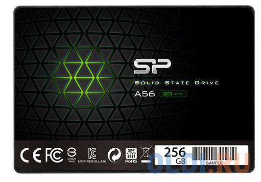 SSD накопитель Silicon Power Ace A56 256 Gb SATA-III внешний корпус silicon power armor a30 enclosure для hdd ssd 2 5 sata usb 3 2 противоударный sp000hsphda30s3k