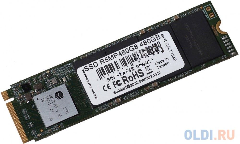 SSD накопитель AMD R5MP480G8 480 Gb PCI-E 3.0 x4 R5MP480G8