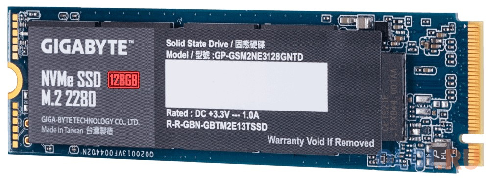GIGABYTE SSD 128GB, TLC, M.2 (2280), PCIe Gen 3.0 x4, NVMe, R1550/W550 GP-GSM2NE3128GNTD - фото 2