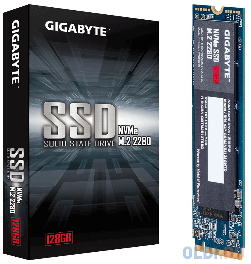 GIGABYTE SSD 128GB, TLC, M.2 (2280), PCIe Gen 3.0 x4, NVMe, R1550/W550 GP-GSM2NE3128GNTD - фото 4