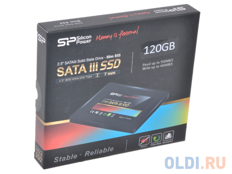 SSD накопитель Silicon Power SP120GBSS3S55S25 120 Gb SATA-III SP120GBSS3S55S25 фото