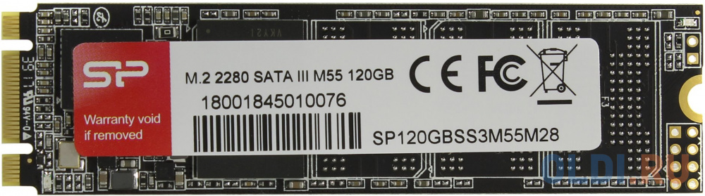 Твердотельный накопитель SSD M.2 120Gb Silicon Power M55 Read 560Mb/s Write 530Mb/s SATAIII SP120GBS SP120GBSS3M55M28 - фото 1